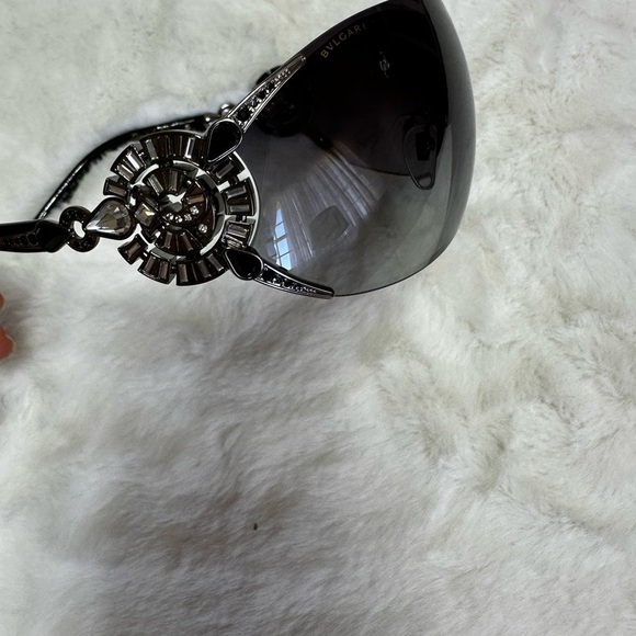 Bulgari Women's Silver and Black Sunglasses - Picture 9 of 10
